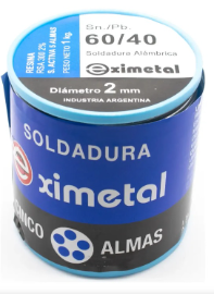 ESTAÑO SOLDADURA 60% 2MM - 1 KG