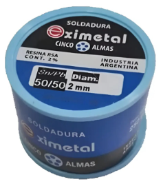ESTAÑO SOLDADURA 50% 2MM - 1/4 KG EC52
