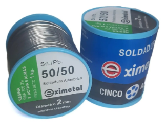 ESTAÑO SOLDADURA 50% 2MM - 1 KG